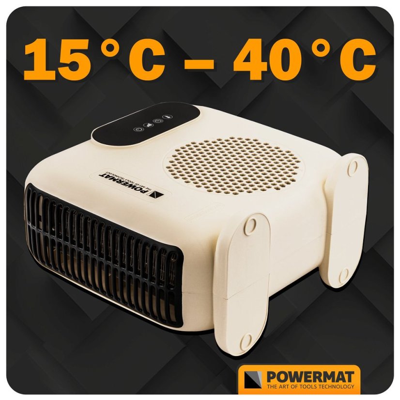 Termoventilátor – přenosný ohřívač 2000 W s LCD displejem a dálkovým ovládáním
