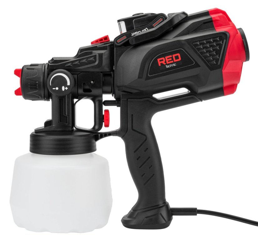 Električna brizgalna pištola HVLP 650 W z LED osvetlitvijo