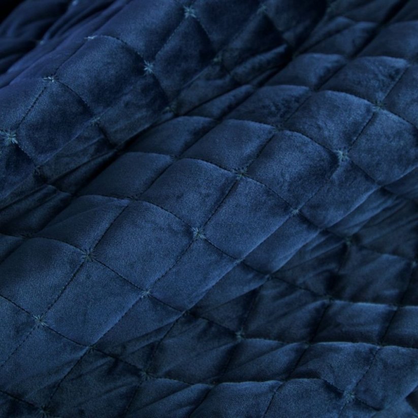 Cuvertură de pat matlasată albastră