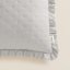 Romantický povlak na polštář MOLLY ve světle šedé barvě 45 x 45 cm