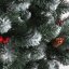 Brad de Crăciun de lux de brad decorat cu rowan și conuri de pin 220 cm