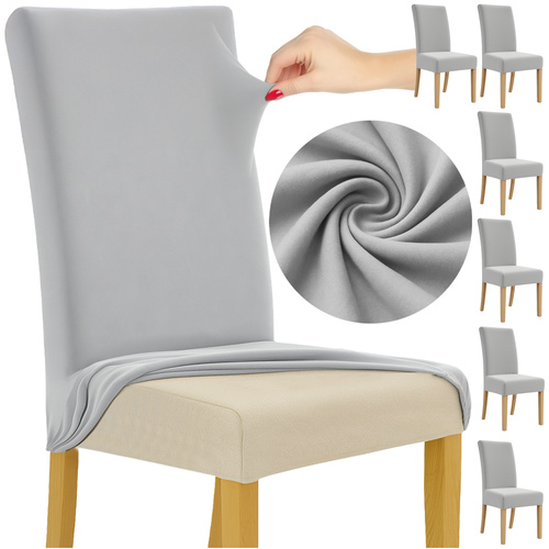 Set de huse pentru scaune din catifea elastică - 6 buc