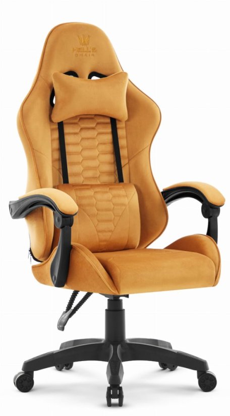 HC-1000 játékszék MUSTARD - bársony szövet