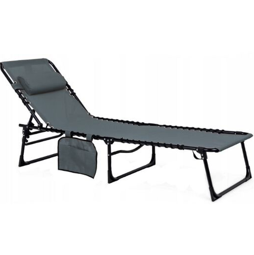 Skladacie záhradné ležadlo s nastaviteľným operadlom