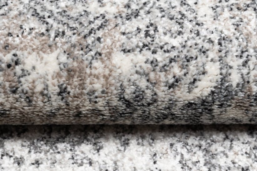 Дизайнерски модерен килим с шарка в кафяви нюанси  - Размерът на килима: Ширина: 60 ​​см | Дължина: 100 см