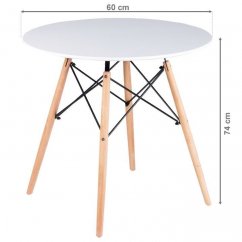 Kulatý skandinávský stůl bílý