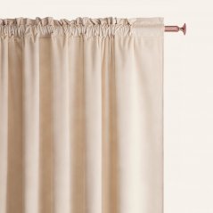 Кремава велурена завеса CHARMY за панделка 140 x 280 cm