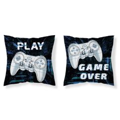 Detská obliečka na vankúš Game Over - čierna