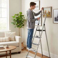 Aluminium-Leiter - 5-stufige Klappleiter mit einer Tragfähigkeit von 150 kg