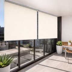 Vertikální balkonová markýza 171 x 240 cm - stínící roleta na balkon a terasu, béžová