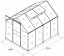 Gewächshaus aus Polycarbonat 250 cm x 190 cm x 195 cm