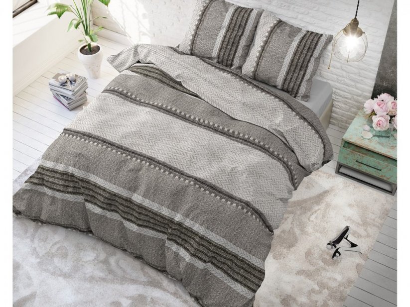 Bavlnené posteľné obliečky s pruhovaným motívom RIVER STRIPES