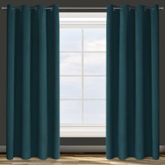 Frumoasă perdea blackout verde petrol pentru cercuri 135 x 250 cm