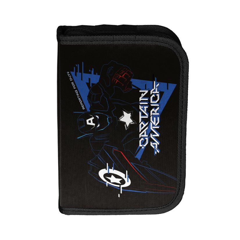 3-dielny školský set Captain America - aktovka, peračník a taška na obuv
