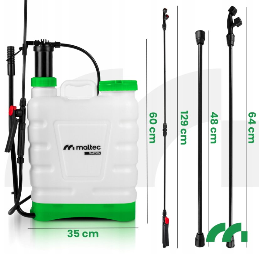Pulverizator manual cu presiune pentru grădină 16L cu duză lungă și set de duze