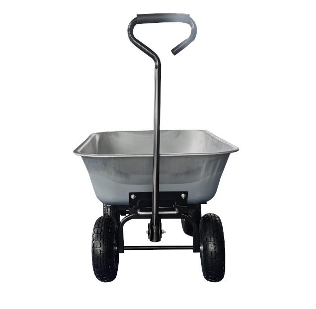 Cărucior de grădină 3 în 1 cu basculantă, capacitate de încărcare până la 250 kg, oțel galvanizat