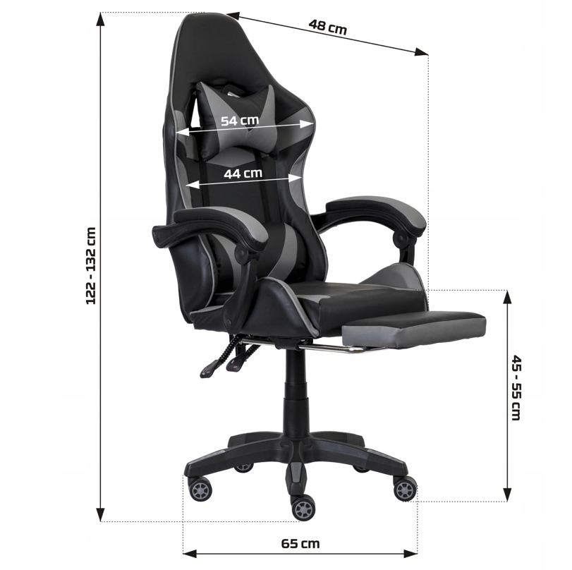 Ergonomischer Gaming-Stuhl CLASSIC mit Fußstütze grün