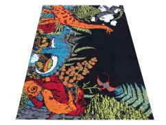Moderner Teppich für Kinderzimmer mit perfektem Dinosaurier-Motiv
