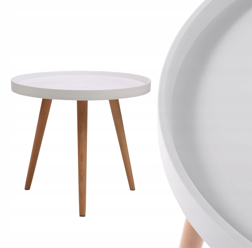 Škandinávsky konferenčný stolík 50 cm - biely