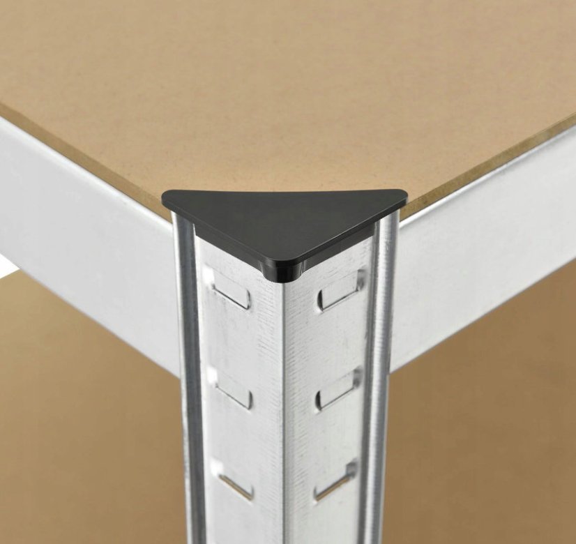 Stabilní kovový regál s 5 policemi 222 x 90 x 40 cm