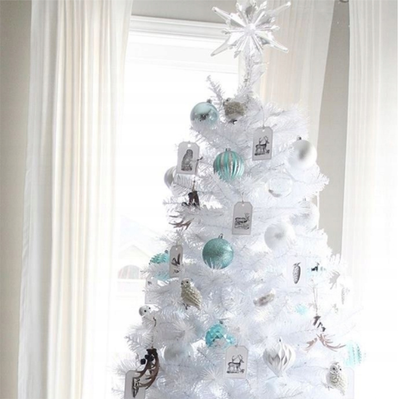 Feenhafte Weihnachtstanne in luxuriöser weißer Farbe 220 cm