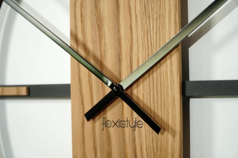 Drevené nástenné hodiny 50 cm Unique - dub