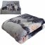 Pătură gri acrilică cu model de pisici