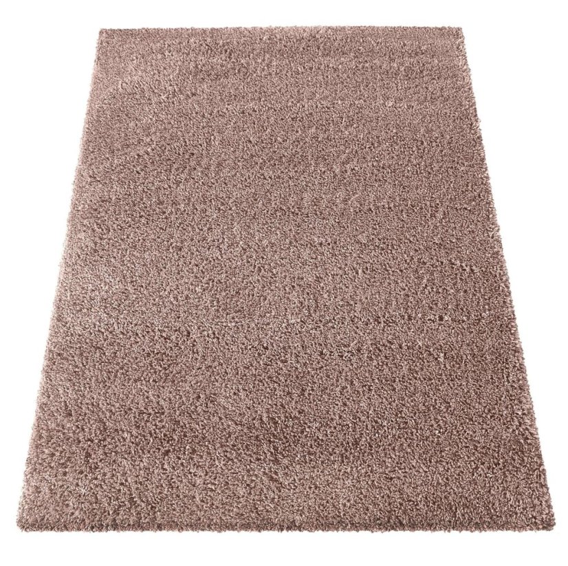 Moderner SHAGGY Teppich in antikem Rosa - Teppichgröße: Breite: 160 cm | Länge: 230 cm