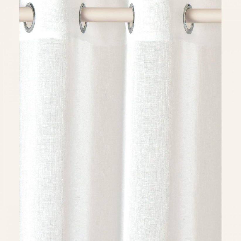 Biela záclona Sensia so zavesením na priechodky 140 x 260 cm