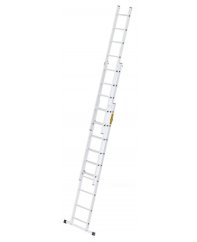 Večnamenska aluminijasta lestev, 3 x 9 stopnic in nosilnost 150 kg