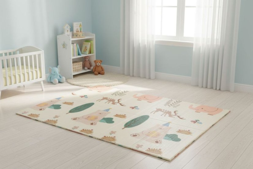 Wendbare Schaumstoff-Spielmatte für Kinder 150 x 200 cm - Tiere