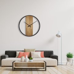 Runde Eichenuhr LOFT 3D