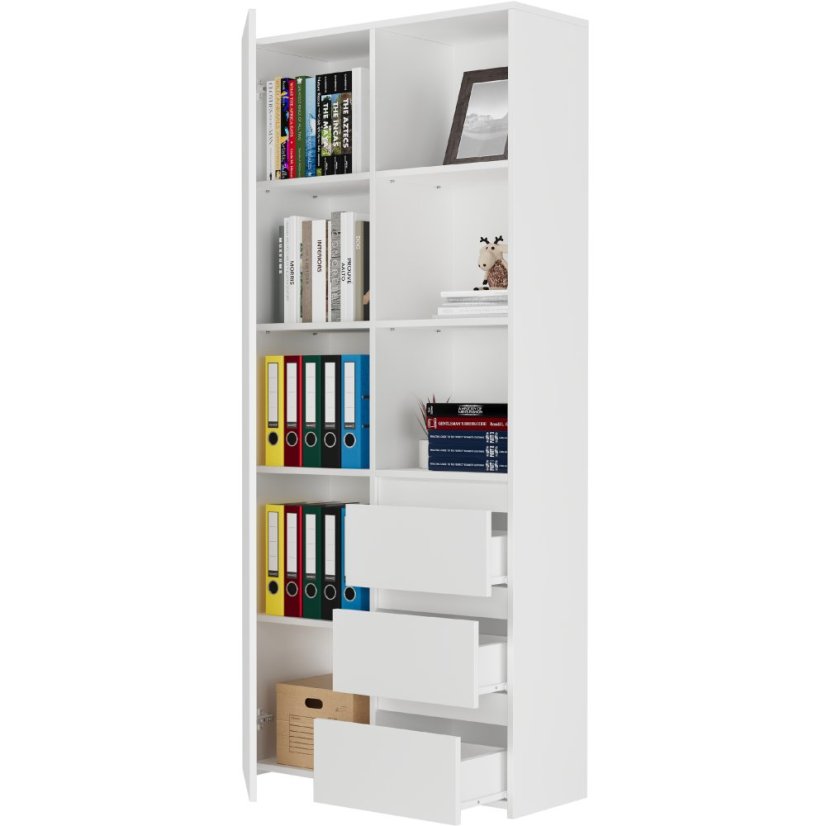 Kancelársky regál so šuflíkmi MODERN B-80-S3 - rôzne farebné prevedenia