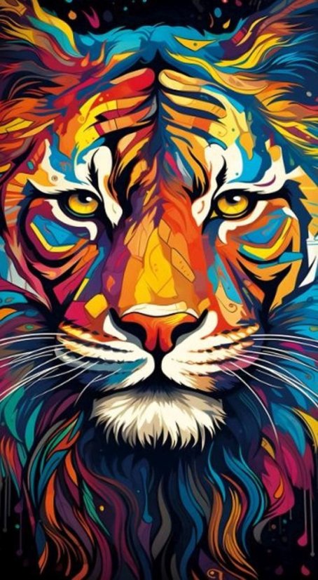 Strandtörülköző színes tigris - egzotikus motívum, gyorsan száradó 100x180 cm