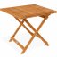 Klappbarer Gartentisch aus massivem Akazienholz - 70 x 70 cm
