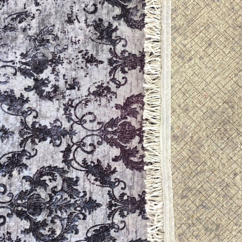 Moderni vintage tepih bež-sive boje s orijentalnim uzorkom - Veličina: Širina: 60 cm | Duljina: 100 cm