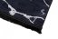 Covor trend negru cu model geometric auriu