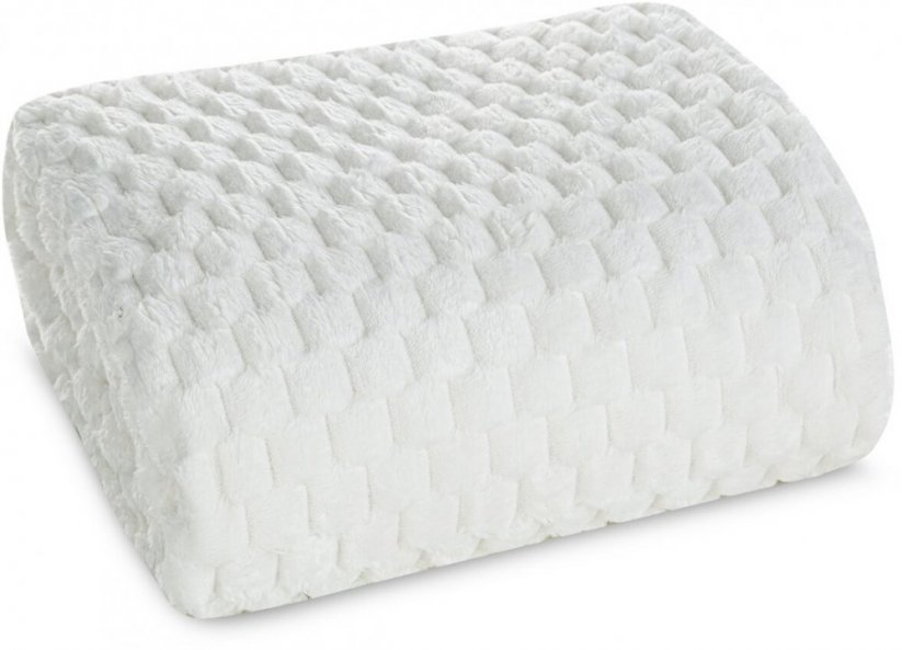 Silná deka v bílé barvě s moderním vzorem - Rozměr: Šířka: 150 cm | Délka: 200 cm