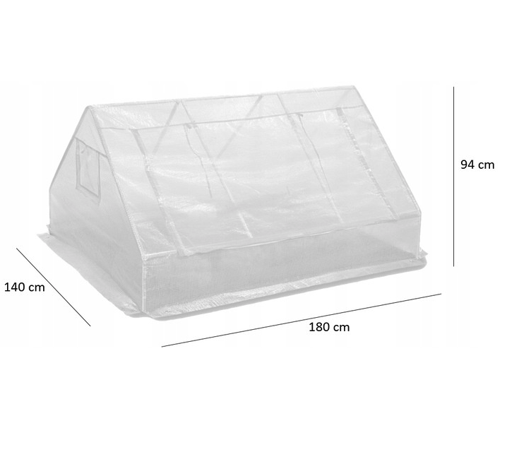 Záhradný fóliovník mini 180 x 140 x 94 cm – skleník na sadenice, parenisko s konštrukciou
