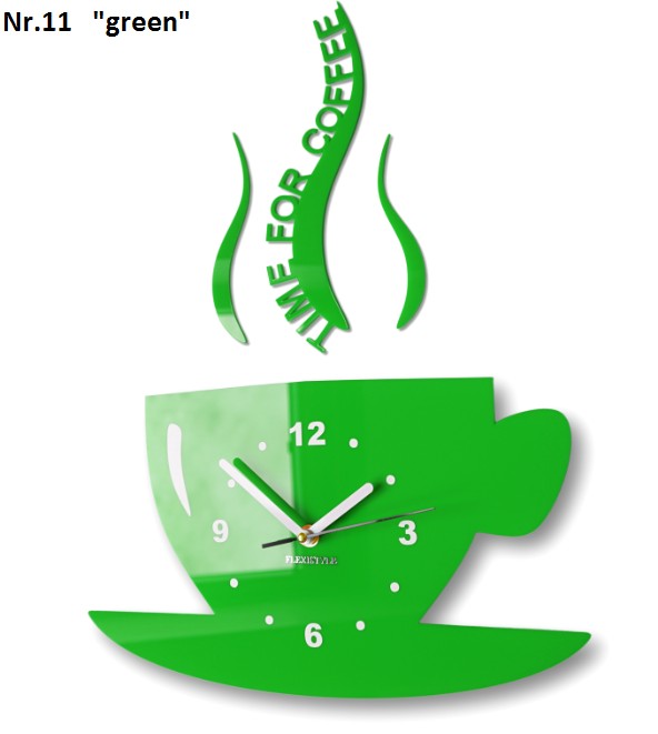 Ceas de perete "Este timpul pentru cafea" - Culoare: Portocalie