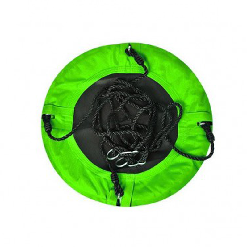 Závesný hojdací kruh pre deti v zelenej farbe