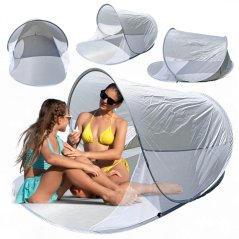 Cort de plajă POP-UP cu șorț și protecție UV50+ 200 x 120 x 90cm