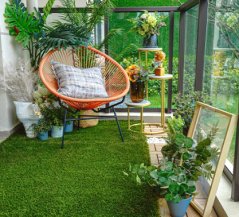Umělý trávník na balkon 1 m x 5 m tloušťka 20 mm
