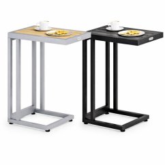 WPC asztallappal ellátott oldalasztal - 65,5 x 50 x 40 cm