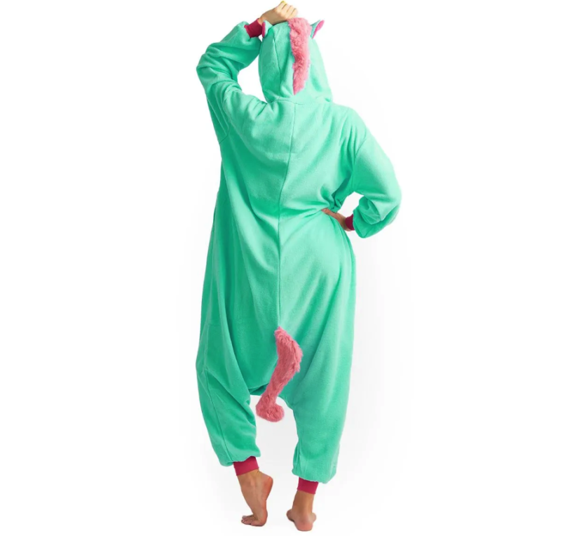 Menthol Kigurumi Jumpsuit mit Einhornmotiv Größe S