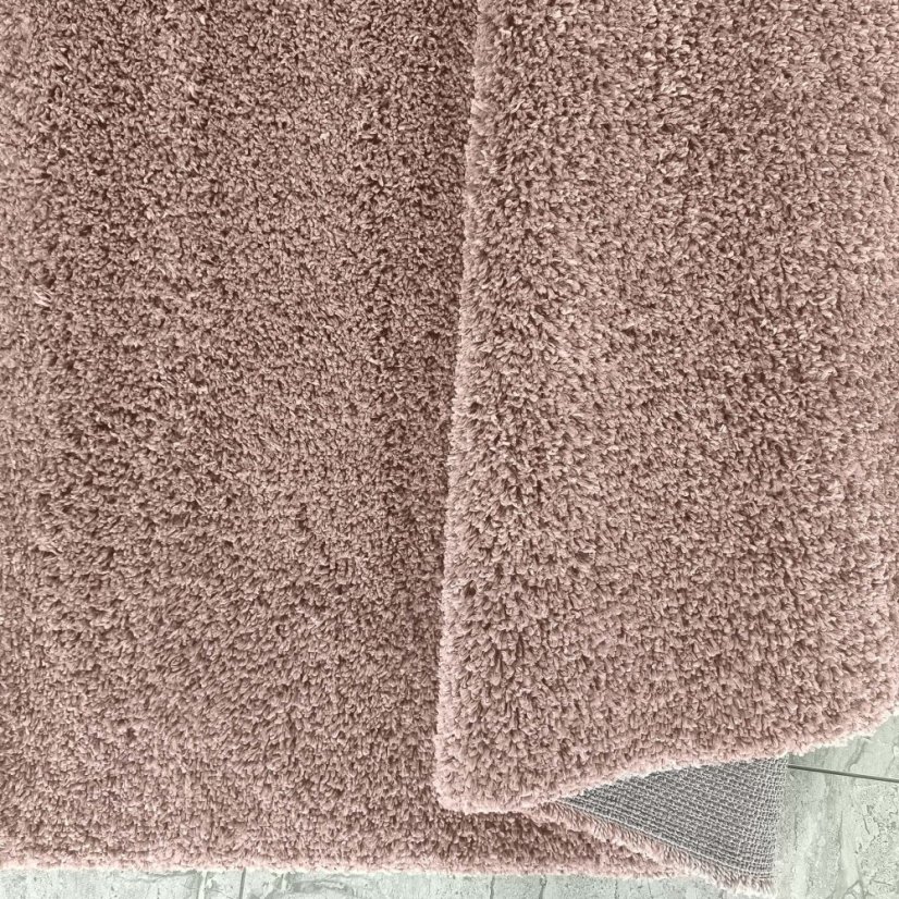 Moderner SHAGGY Teppich in antikem Rosa - Teppichgröße: Breite: 160 cm | Länge: 230 cm