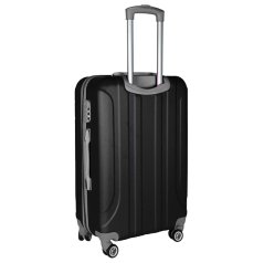 Valigia da viaggio nera con dimensioni 55 x 34 x 21 cm