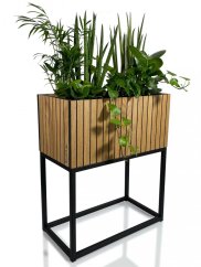 Schöne natürliche Eiche Furnier Pflanzer LOFT FIORINO 42X22X50 cm