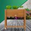 Aiuola rialzata da giardino in legno di acacia con vano portaoggetti 68 × 30 × 75 cm