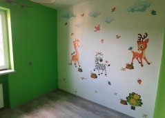 Skvělá dětská samolepka na zeď - safari se zvířaty